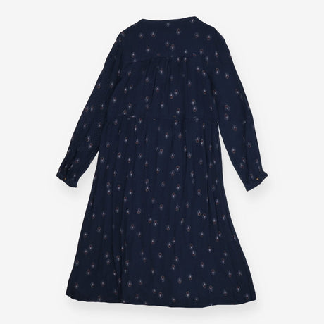 Lightweight Blue Ink Ditsy Maxi Dress