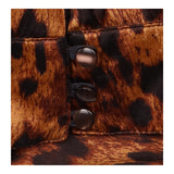 Top Sleeveless Animal Print Tie Neck Gold Mix
