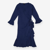 Dress navy wrap - maternity
