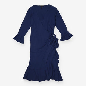 Dress navy wrap - maternity