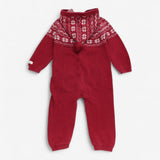 Brick Red Fairilse Knit Hooded Onesie 