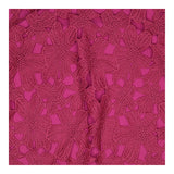 Shift Dress Rich Red Floral Lace Long Sleeve Knee 