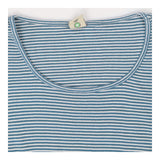 Frugi Organic Pointelle Blue Stripe Long Sleeve