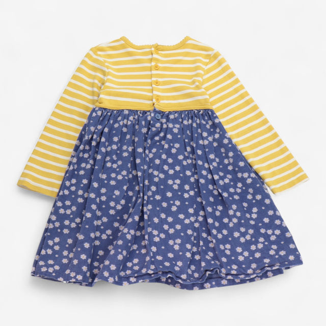 Dress Yellow stripe with daisy cord 
