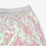 Sequin Skirt Silver Waistband