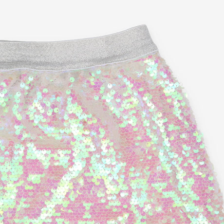 Sequin Skirt Silver Waistband