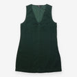 Pinafore Dress Forest Green Cord Tie Front