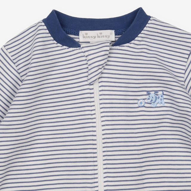 Sleepsuit blue stripe Dog Kissy Kissy