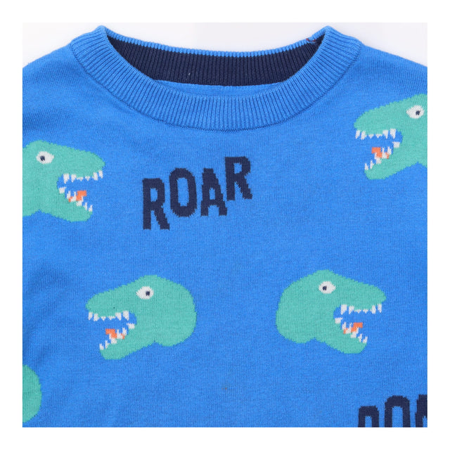 Sweater blue green dinos Roar