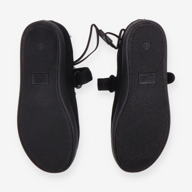 Plimsolls Black with Bow