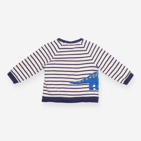 Blue Striped Dinosaur Sweater