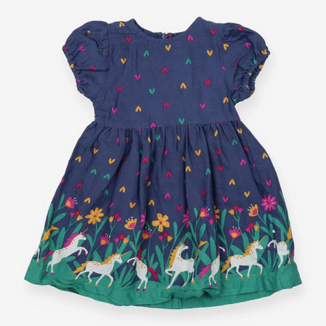Dress navy unicorn and hearts 