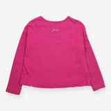 T-Shirt Long Sleeve Pink Sequin Unicorn Applique