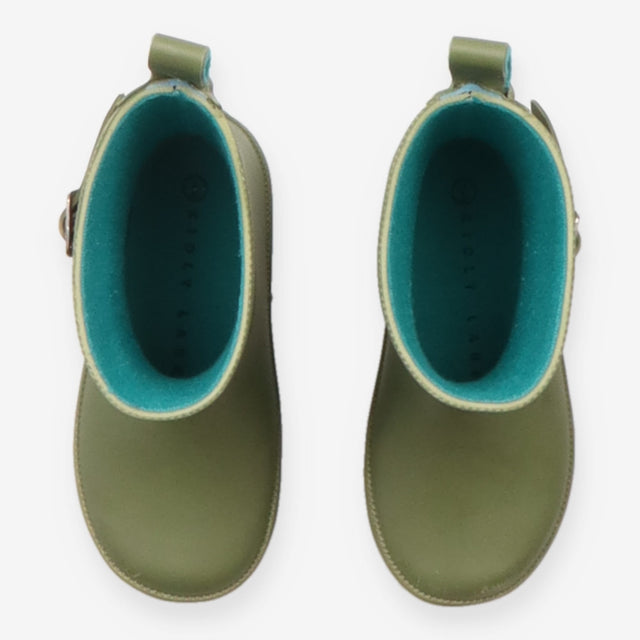 Wellington boots green buckle