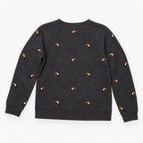 Sweatshirt Grey Toucan Embroidered Crew Neck Ragla