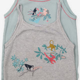 Vests Grey and Blue Animals