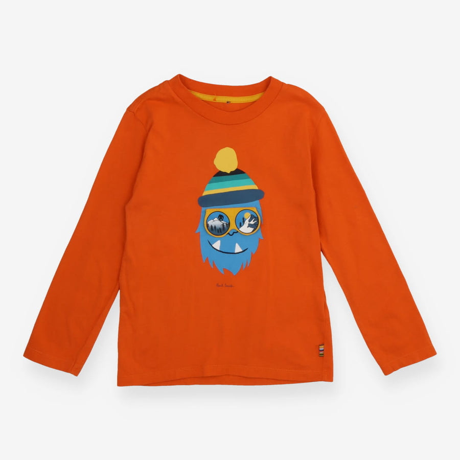 T-Shirt Long Sleeve Orange Abominable Snowman