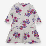 Grey Dress With Flowers