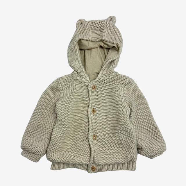 Cardigan Knit Hooded Toffee