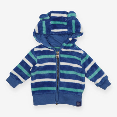 Blue, Green, White Striped Hoodie