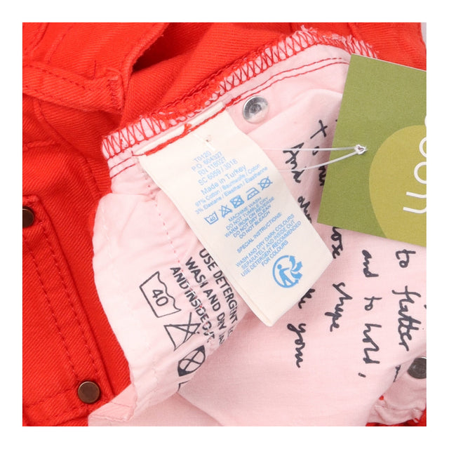 Bright Red Stretch Denim Slim Leg Petite Jeans ```