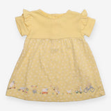 Dress Short Sleeve Yellow Easter Egg Hunt
