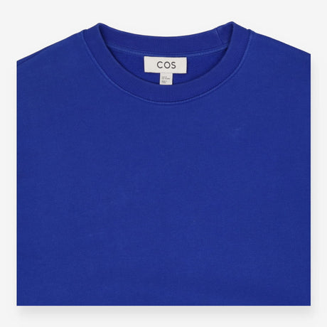 Sweatshirt Cobalt Blue Oversized Organic Cotton Lo
