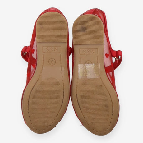 Ballet Shoes Red Heart Mesh