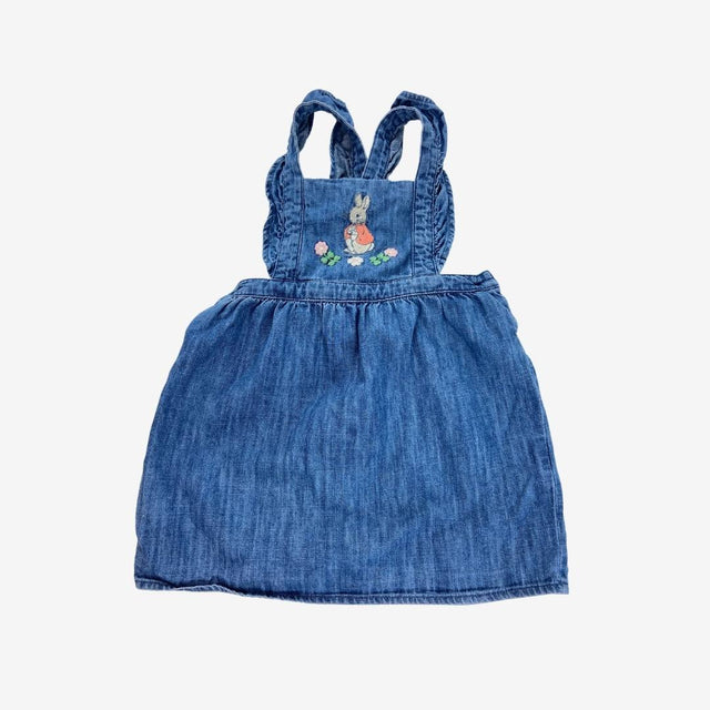 Flopsy rabbit denim pinafore