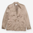 Aria Silver Shimmer Double Breasted Satin Blazer