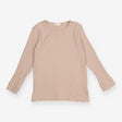 Tee LS beige ribbed