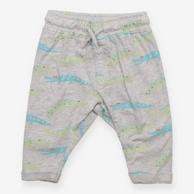 Jogger Grey with Green and Blue Crocodiles
