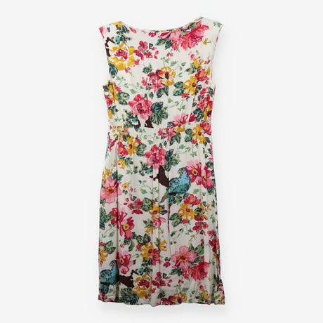 Darcie White Floral Viscose Sun Dress