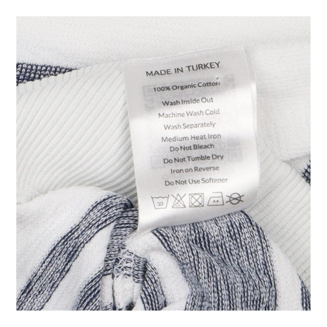 White Striped Crewneck Sweatshirt