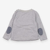 Tshirt long sleeve grey lion pocket