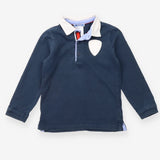 Rugby Shirt Long Sleeve Navy and Blue Stripe