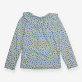 Blue long sleeve t-shirt with daisies