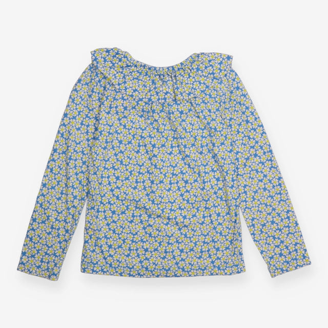 Blue long sleeve t-shirt with daisies