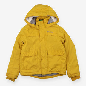 Yellow waterproof coat with fleece lining