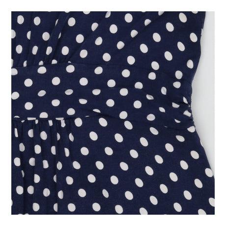 Navy and white polka dot summer dress