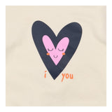 Jersey Sweater Cream I <3 You with Hearts