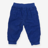 Trousers pull on cord blue drawstring