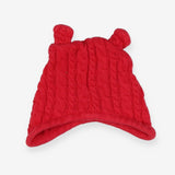 Hat Red Knit with Ears