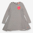 Black and White Striped Jersey Dress