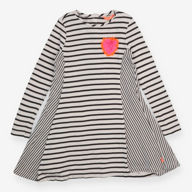 Black and White Striped Jersey Dress