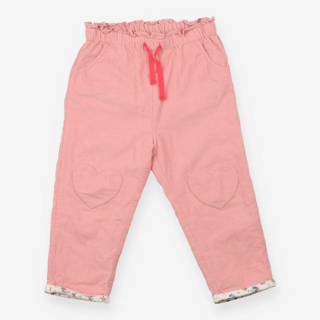 Cords pink pull on heart knees
