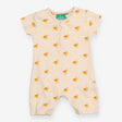 Jersey Shortie Romper Cream with Yellow Ducks