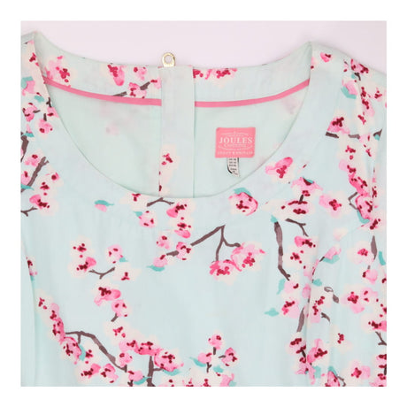Blue Cherry Blossom Elise Midi Dress – Zip Back, D