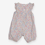 Floral Romper with Frill Sleeves