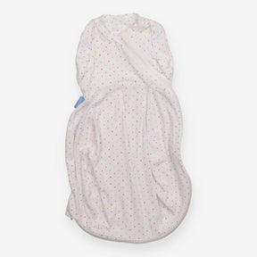 White Sleeping Bag with Colourful Spots